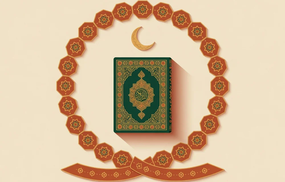 Ilustrasi geometris Islam untuk panduan: Cara Khatam Al-Quran Rutin: Metode dan Jadwal yang Melekat