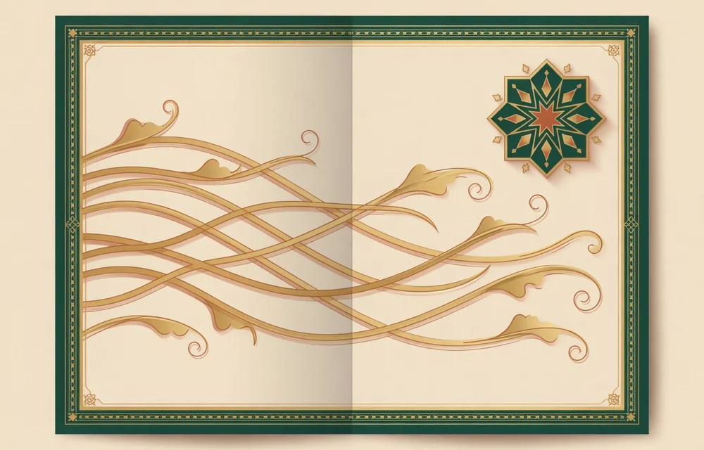 Ilustrasi geometris Islam untuk panduan: Hukum Mad dalam Tajwid: Mad Asli dan Semua Cabang Mad Far'i