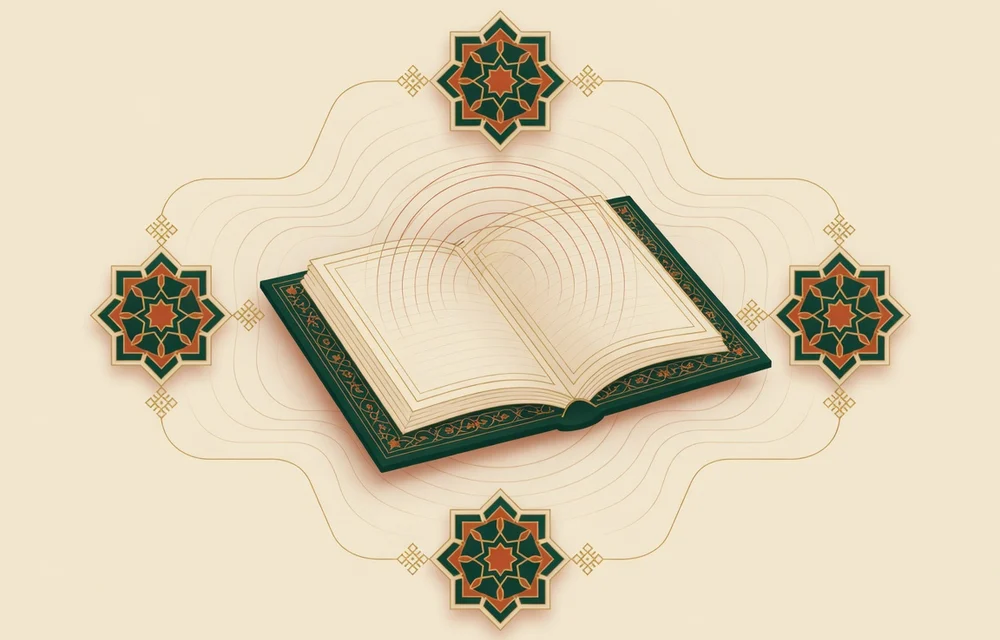 Ilustrasi geometris Islam untuk panduan: Hukum Nun Sukun dan Tanwin: Panduan Lengkap Izhar, Idgham, Iqlab, Ikhfa